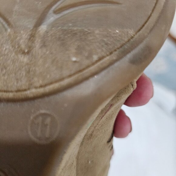 Tan Jaqueline Smith wedge sandals open toe - Picture 5 of 7